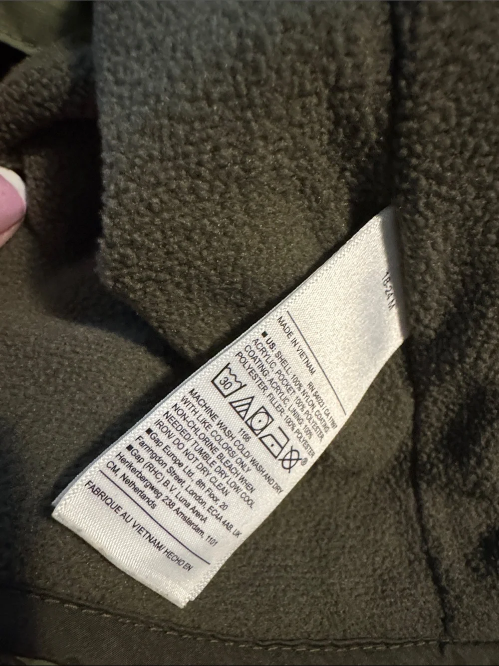 Old Navy Quilted Olive Green Kids Vest with Chest Pocket